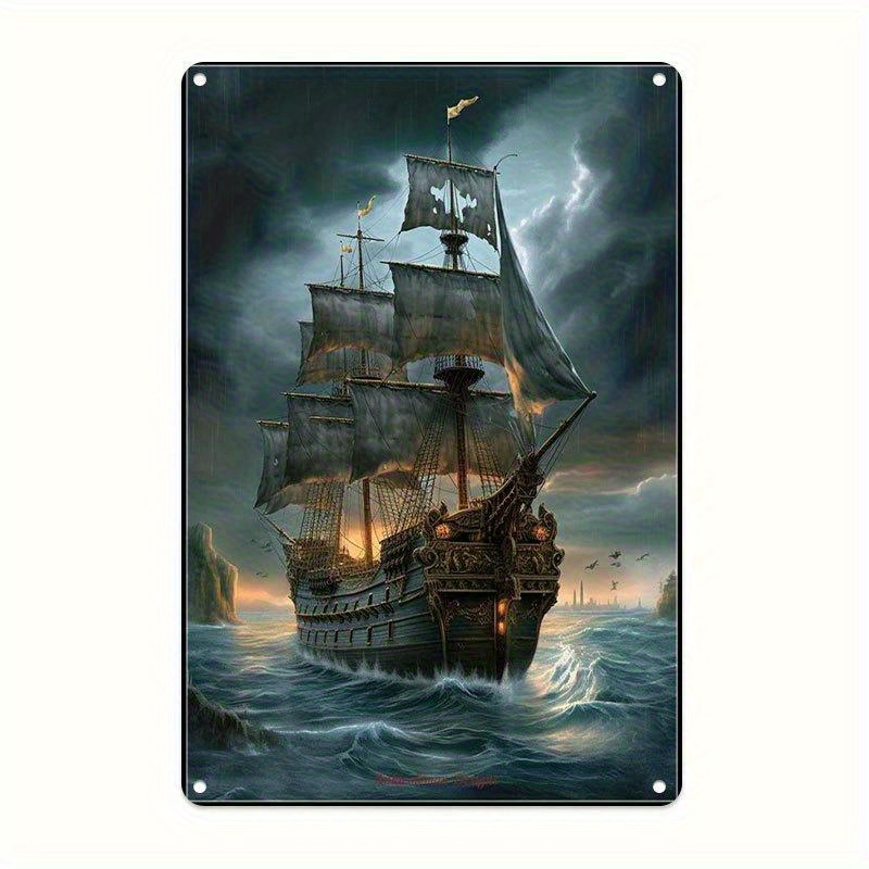 Art Craft Kitchen - Vintage Nautical Sailing Ship Metal Wall