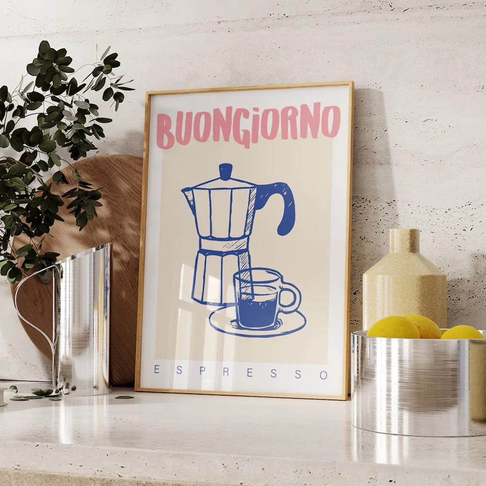 Art Craft Kitchen - Modern Coffee Espresso Wall Art Prints