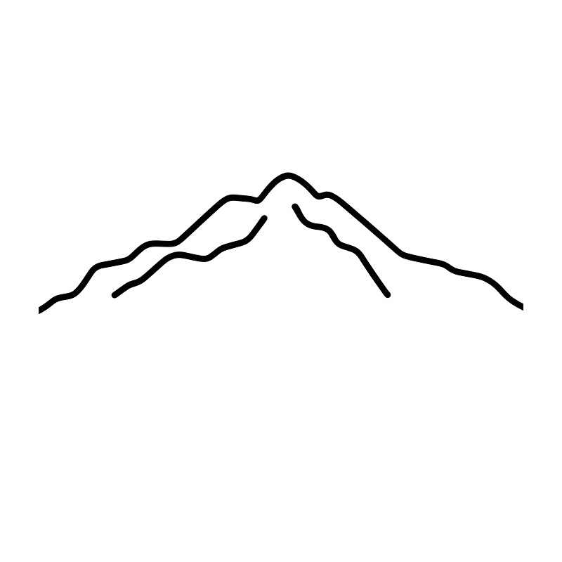 Art Craft Online - Minimal Mountain Line Art Heat Transfer