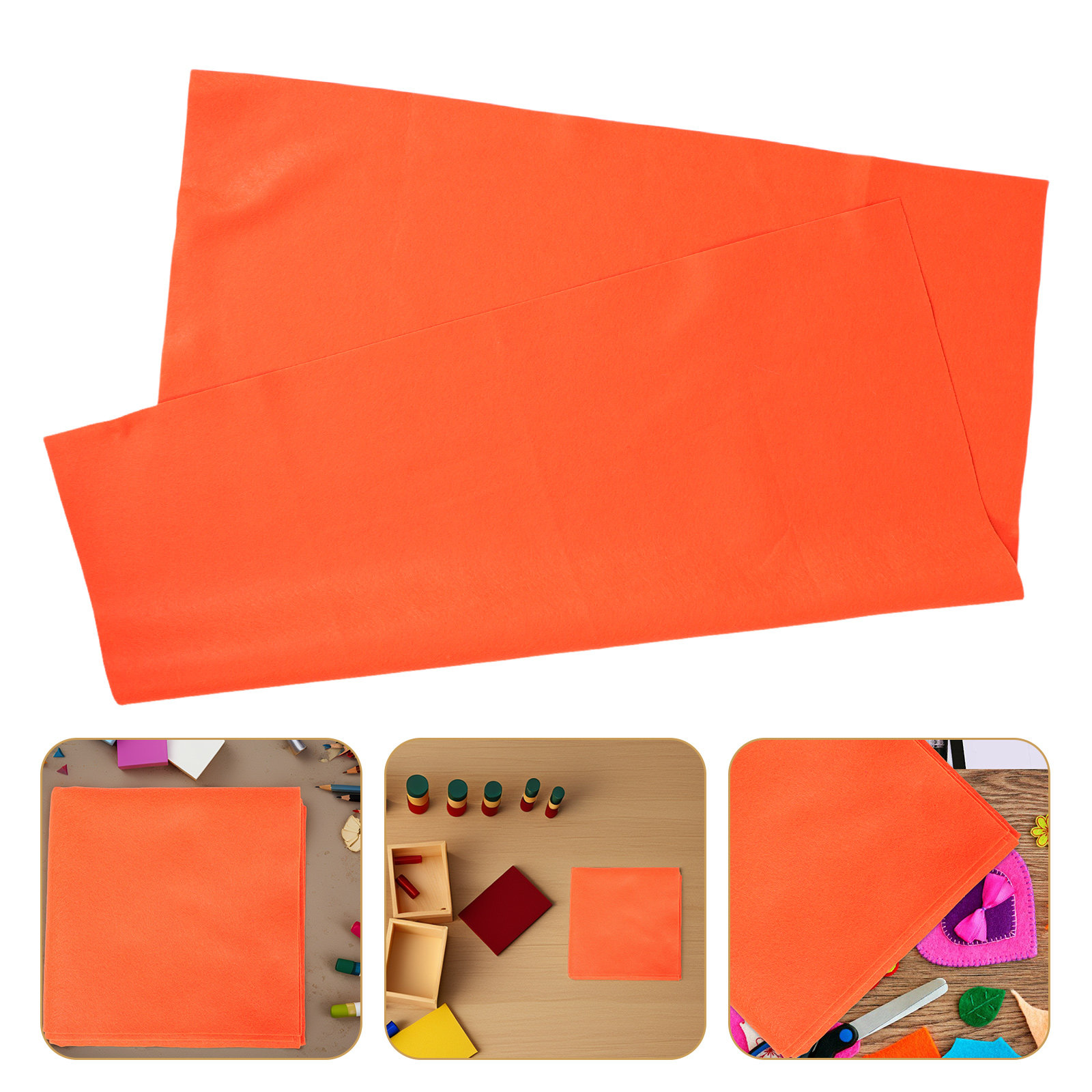 Art Craft Class - Orange Felt Fabric Soft Flexible Wear