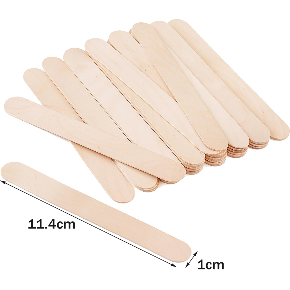 Art Craft Jumbo - 50pcs 11.4cm Natural Wooden Popsicle Jumbo