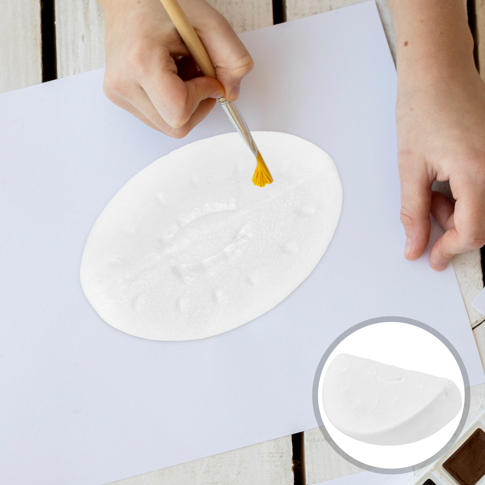 Art And Craft Vegetable - 4Pcs White Foam Watermelon Slices Realistic