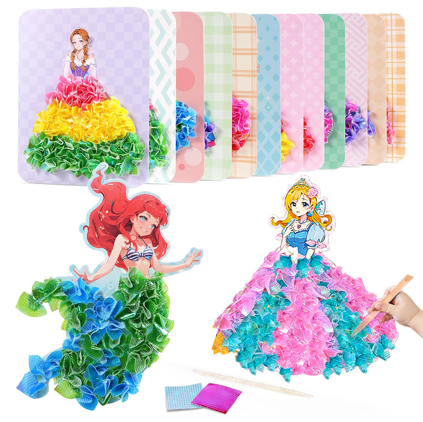 Origami Paper Set - 3-12pcs Sticker Cards Fabric Art Craze
