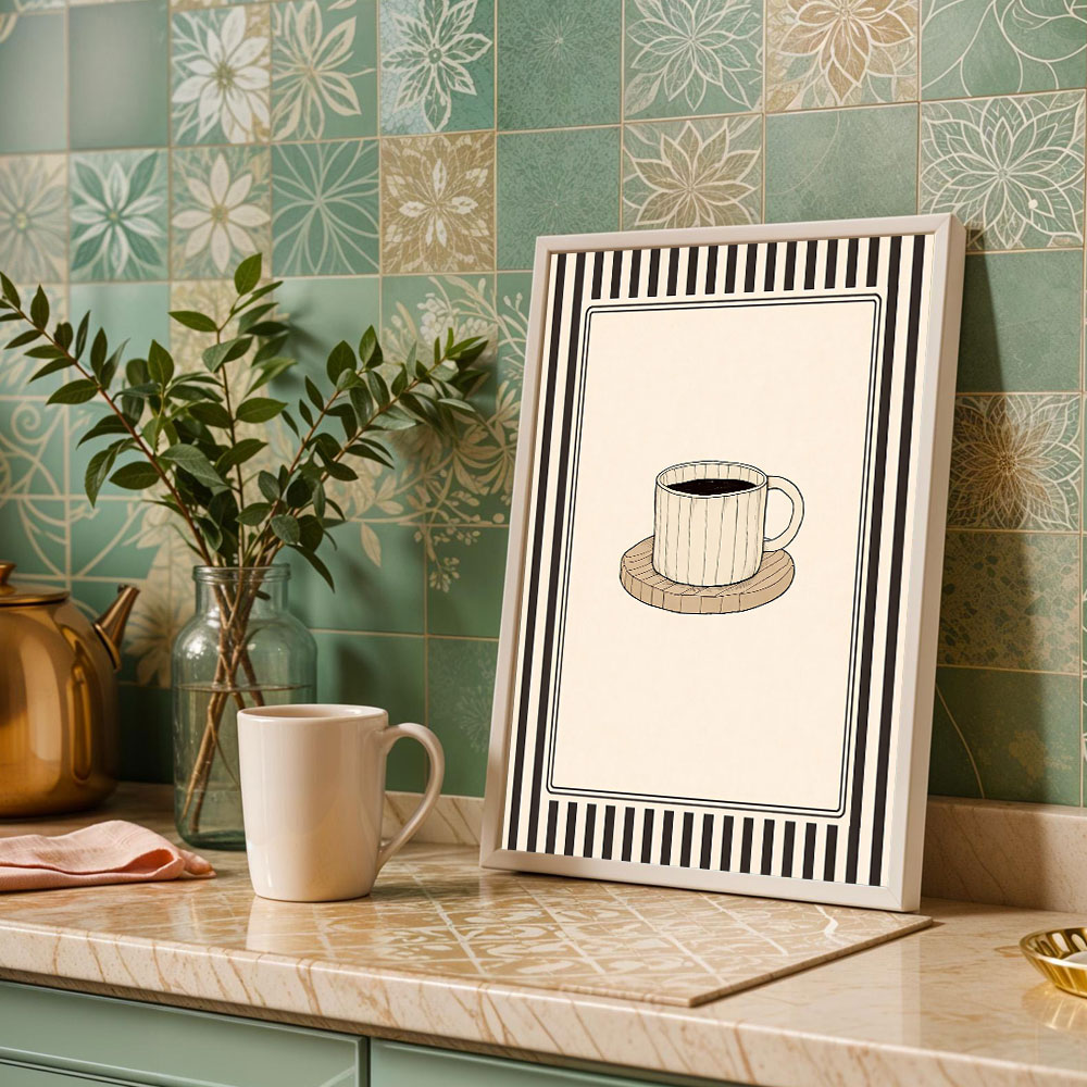 1pc frameless Coffee Adventure - Art Craft Kitchen review and price