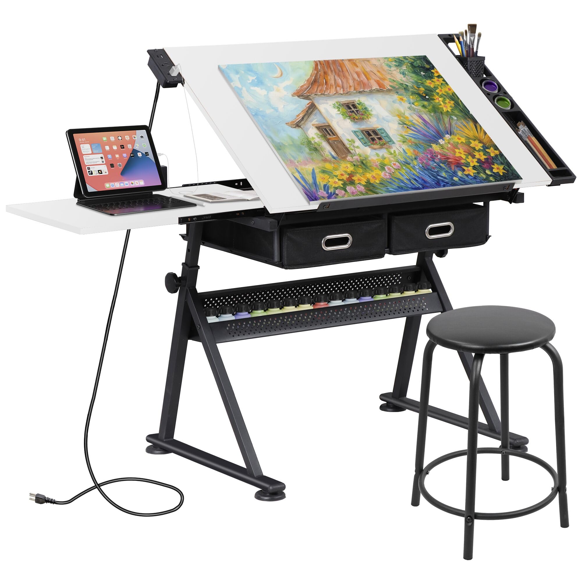Adjustable Drafting Table with - Art Craft Us review and price