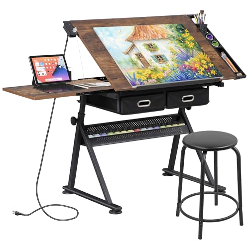 Adjustable Drafting Table with - Art Craft Us review and price