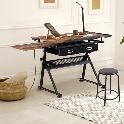 Adjustable Drafting Table with - Art Craft Us review and price