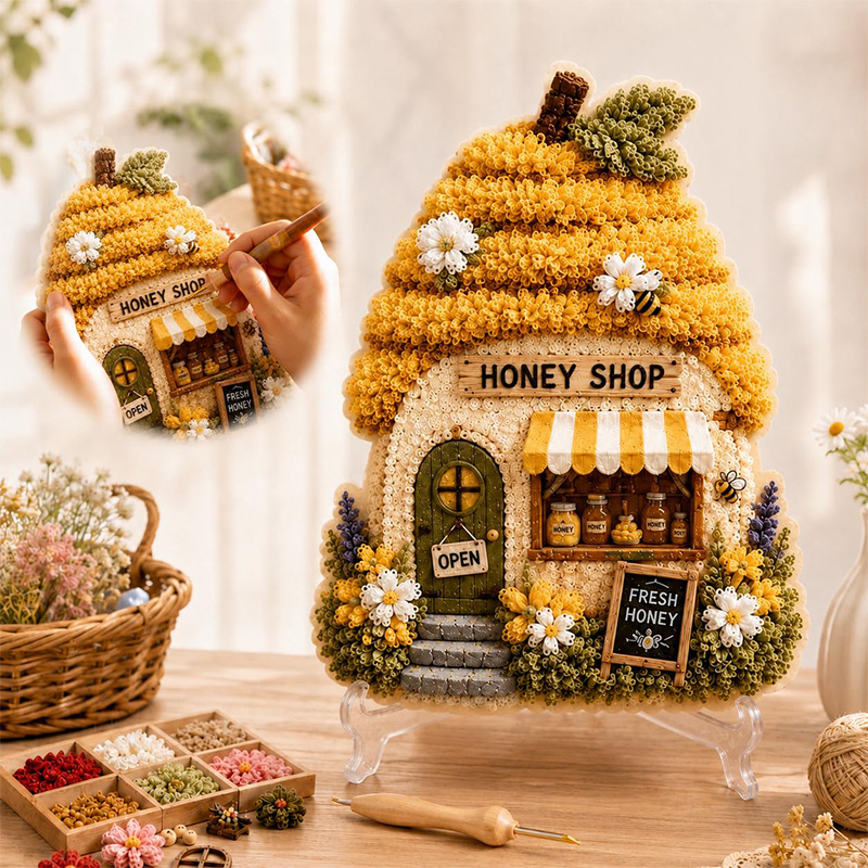 3D Mushroom House Poke Art DIY - Art Craft Us review and price