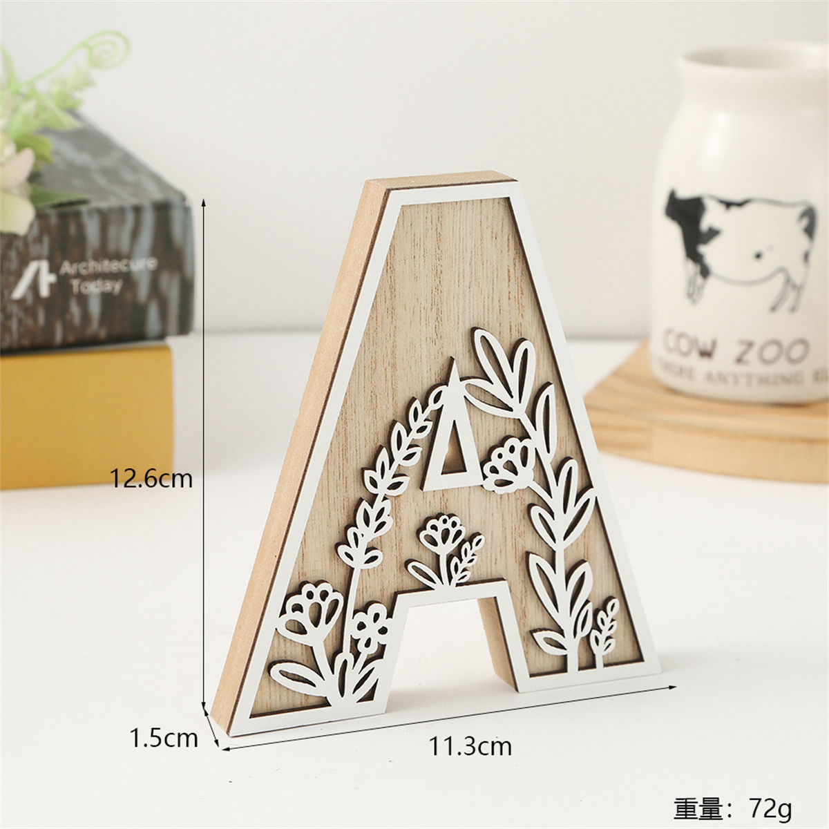 1Pcs Raw Wood White Engrave 26 - Art And Craft For Xmas review and price