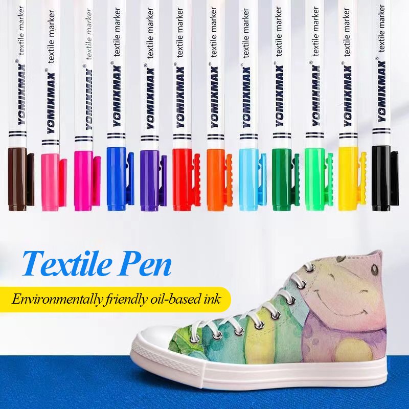 12 Colors Fabric Paint Marker  - Art Craft Stationery review and price