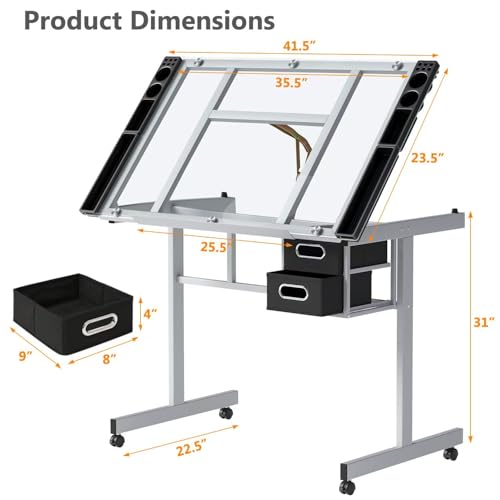 Adjustable Drafting Table with - Art Craft Us review and price