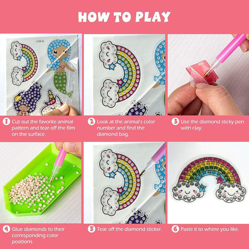 Make Diamond Stickers Kids 5D  - Art Craft Ideas For Kids review and price