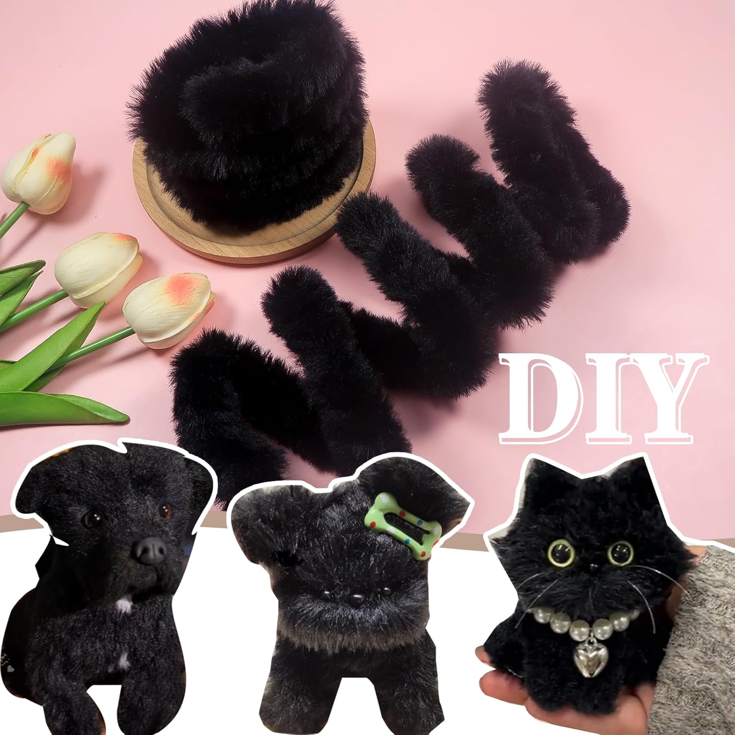 4Pcs Black Pipe Cleaners Craft - Art Craft Jumbo review and price